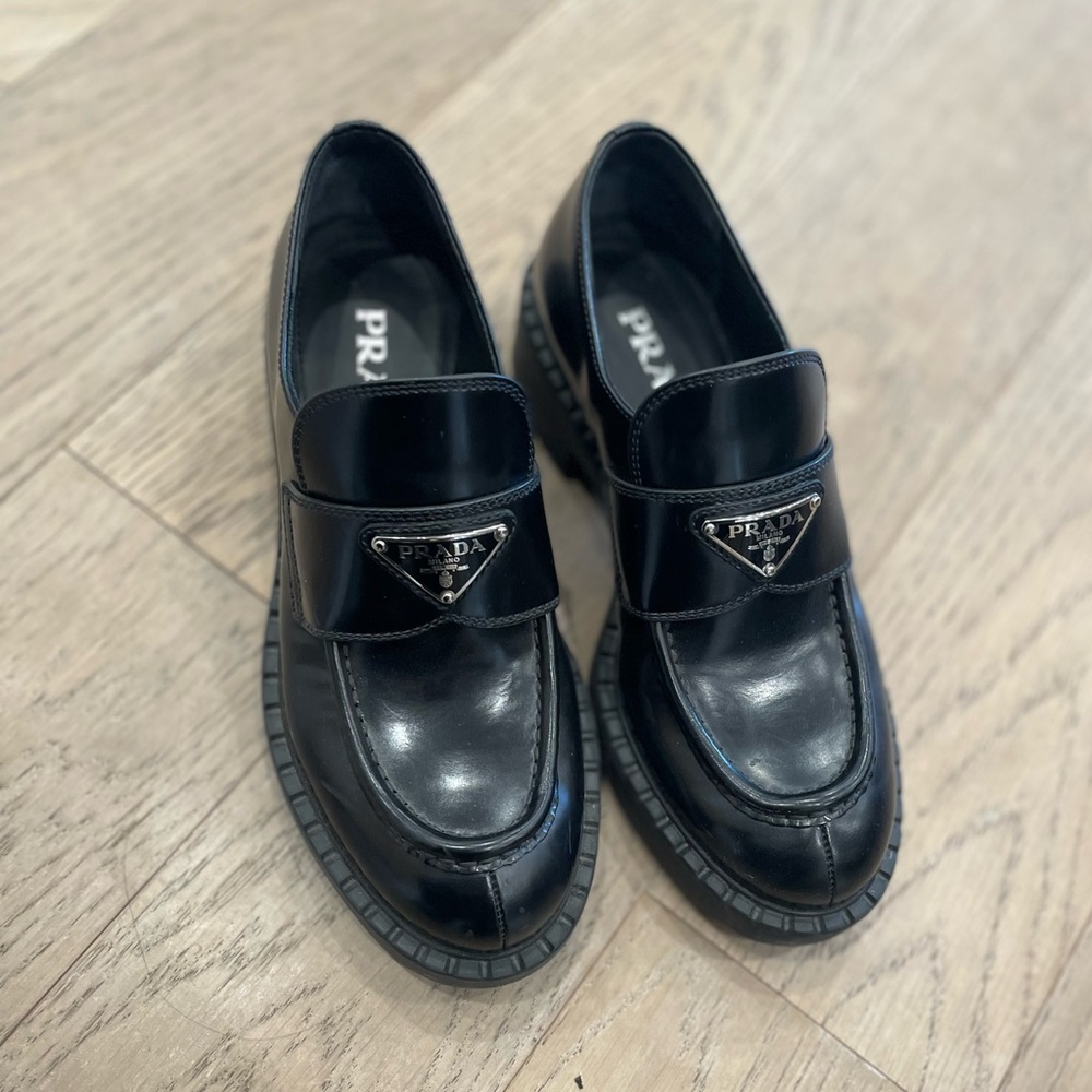Prada platform loafers